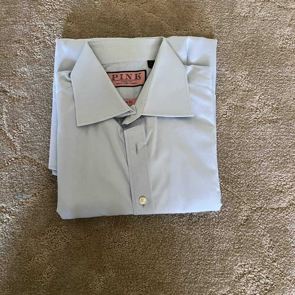 Thomas Pink Light Blue Dress Shirt